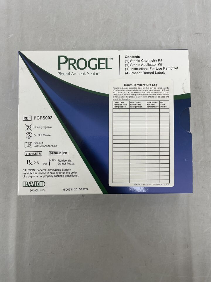 PGPS002 - BARD - progel pleural air leak sealant, 4ml, () - ( Expiry Date:  )