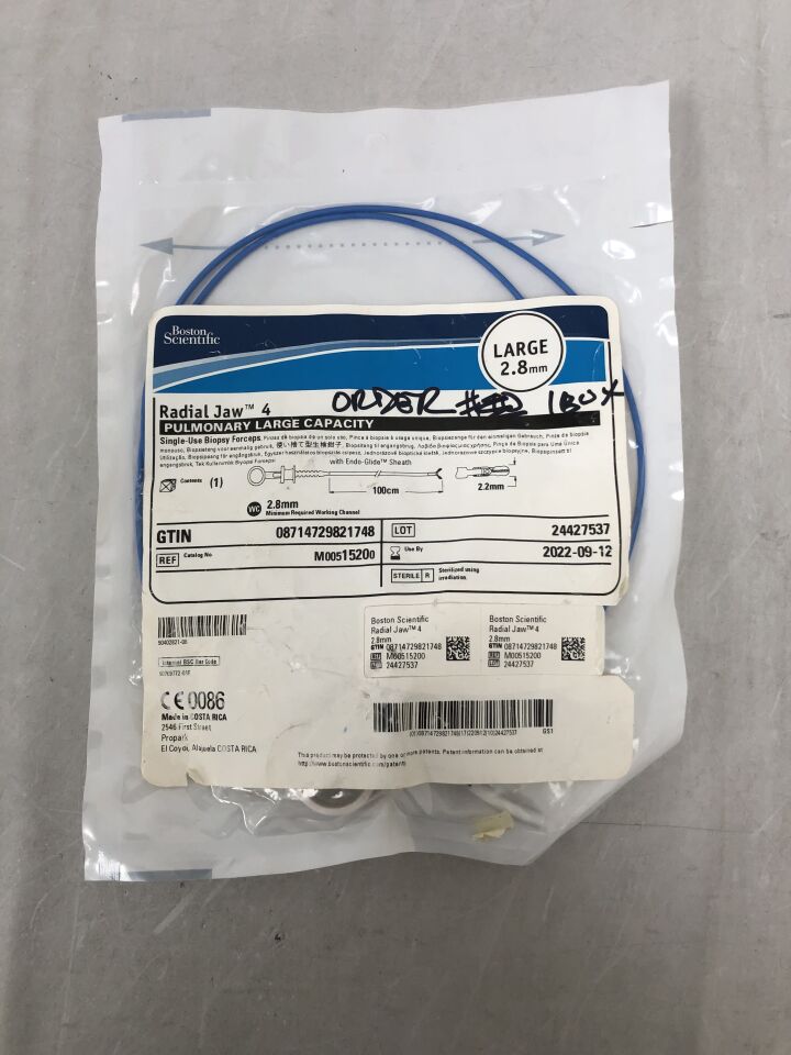 1520 - BOSTON SCIENTIFIC - Radial Jaw 4 Single-Use Biopsy Forceps - Pulmonary Large Capacity - 2.8mm x 100cm, () - ( Expiry Date:  )