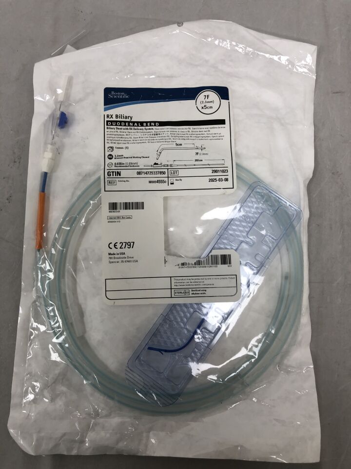 4555 - BOSTON SCIENTIFIC - RX Biliary Stent with RX Delivery System - Duodenal Bend - 7Fr x 5cm, () - ( Expiry Date:  )