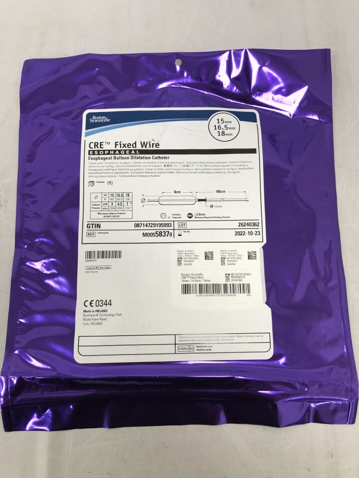 5837 - BOSTON SCIENTIFIC - CRE Fixed Wire Balloon Dilatation Catheter - Esophageal - 15mm x 16.5mm x 18mm, () - ( Expiry Date:  )