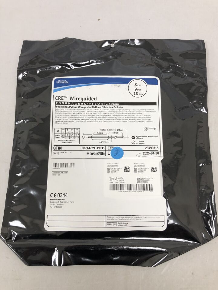 5840 - BOSTON SCIENTIFIC - CRE Wireguided Balloon Dilatation Catheter - Esophageal/Pyloric - 8mm x 9mm x 10mm, () - ( Expiry Date:  )