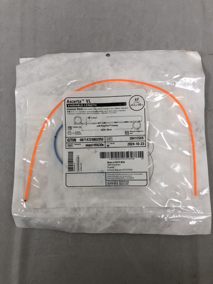145630 - BOSTON SCIENTIFIC - Ascerta VL Ureteral Stent, Variable Length, 6F x 22-30cm, () - ( Expiry Date:  )