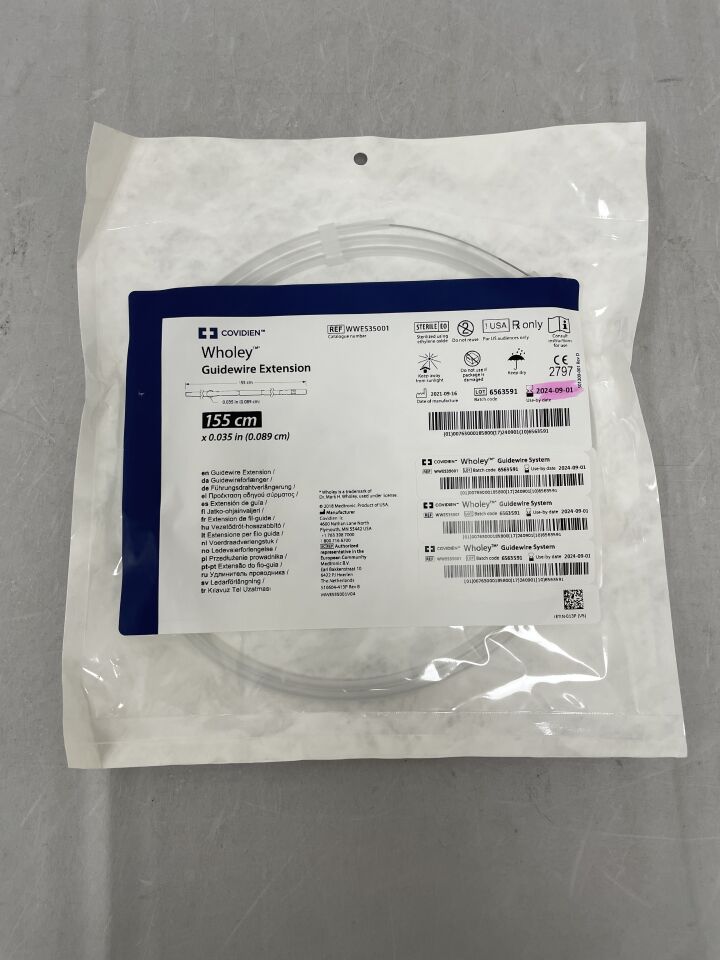 WWES35001 - COVIDIEN - Wholey Guidewire Extension 155cm x 0.035inch, () - ( Expiry Date:  )
