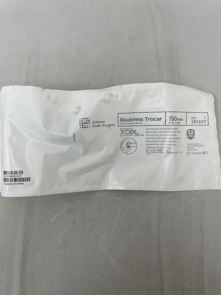 2B12XT - ETHICON - Endopath Xcel Stability Sleeve Bladeless Trocar, 12 dia. x 150 mm L Shaft, () - ( Expiry Date:  )