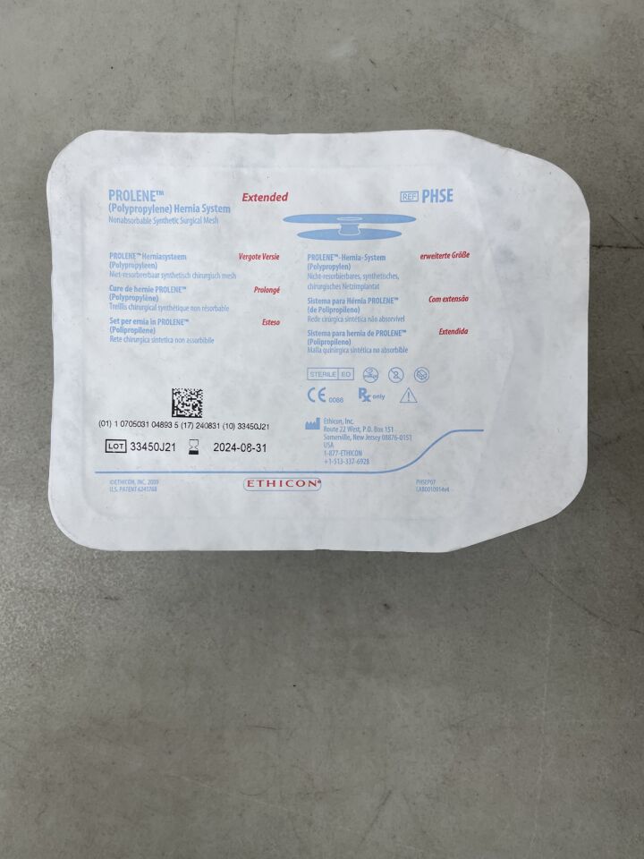 PHSE - ETHICON - Prolene Hernia Mesh, 5.5 x 12.8 cm, Extended, () - ( Expiry Date:  )