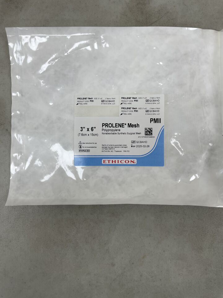 PMII - ETHICON - Prolene Flat Hernia Mesh, 8 x 15 cm, Rectangle, () - ( Expiry Date:  )