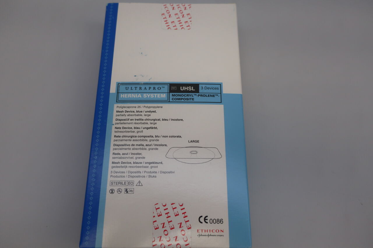 UHSL - ETHICON - Ultrapro Hernia System, Large, 6 x 12 cm, () - ( Expiry Date:  )