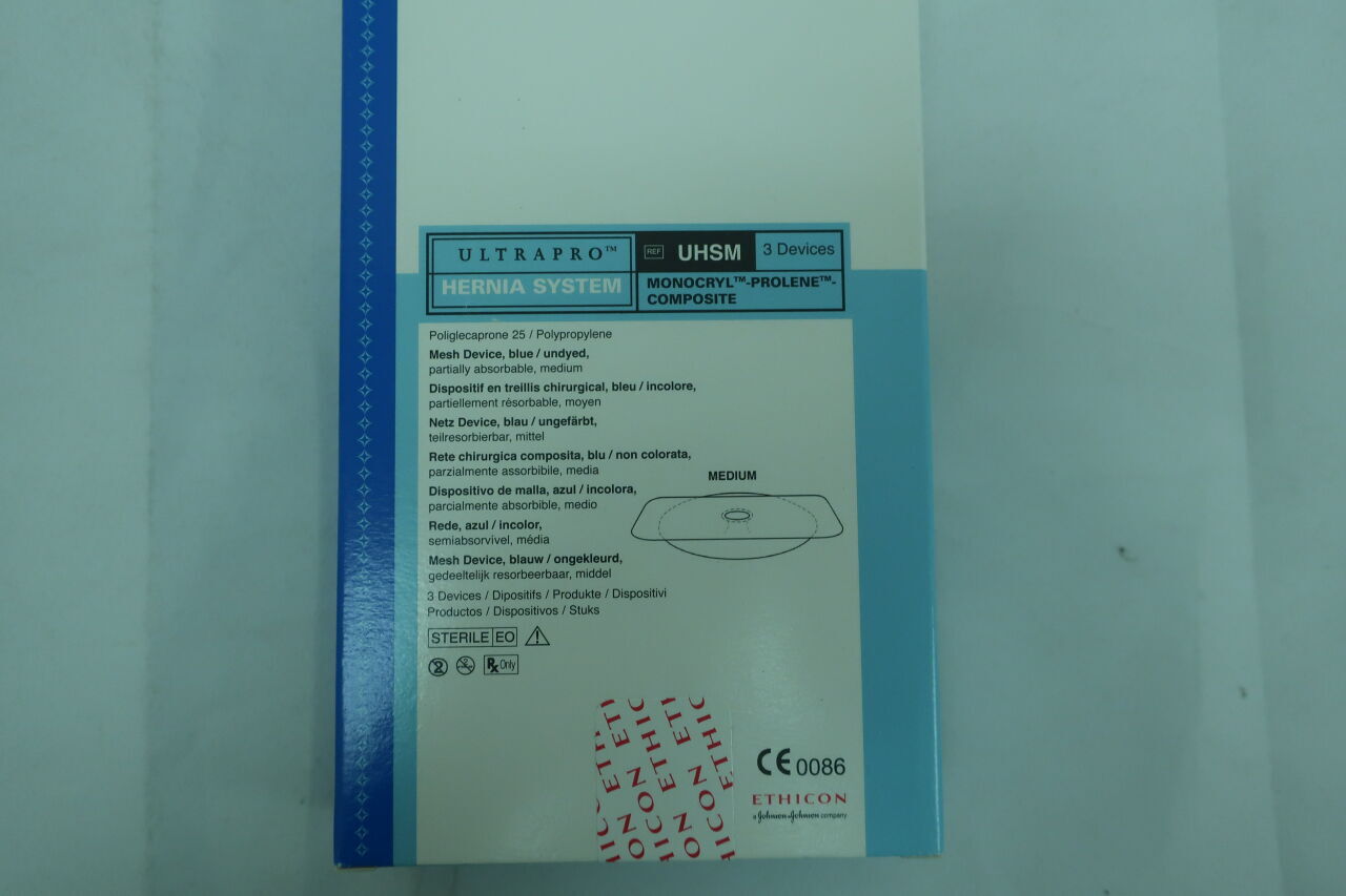 UHSM - ETHICON - Ultrapro Hernia System, Medium, 6 x 12 cm, () - ( Expiry Date:  )