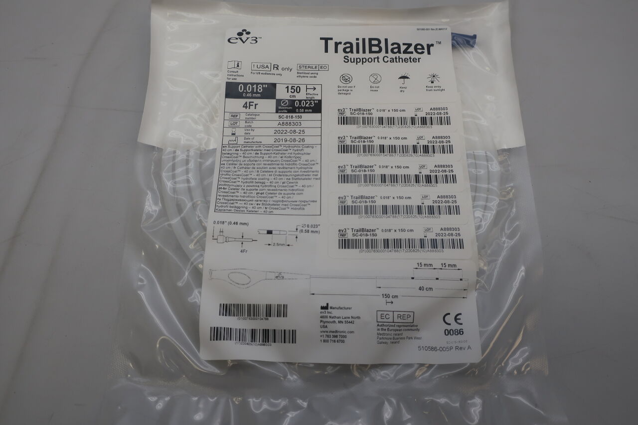 SC-018-150 - EV3 - TrailBlazer Sterile Support Catheter, 150 cm Length, 0.018 in. Guide Compatibility, () - ( Expiry Date:  )