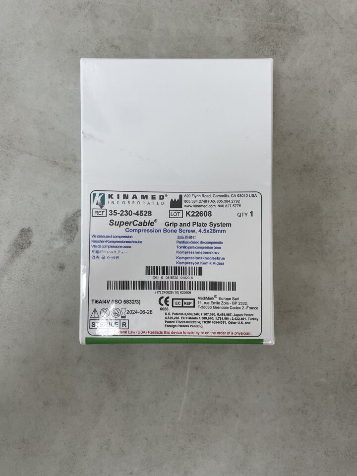 35-230-4528 - KINAMED - SuperCable Grip and Plate System, Compression Bone Screw, 4.5x28mm, () - ( Expiry Date:  )