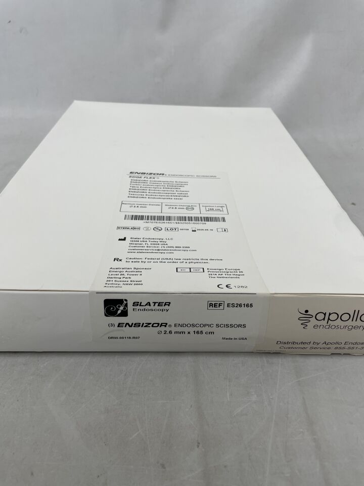 ES26165 - SLATER ENDOSCOPY - Ensizor Endoscopic Scissors 2.6mm x 2.8mm x 165cm, () - ( Expiry Date:  )