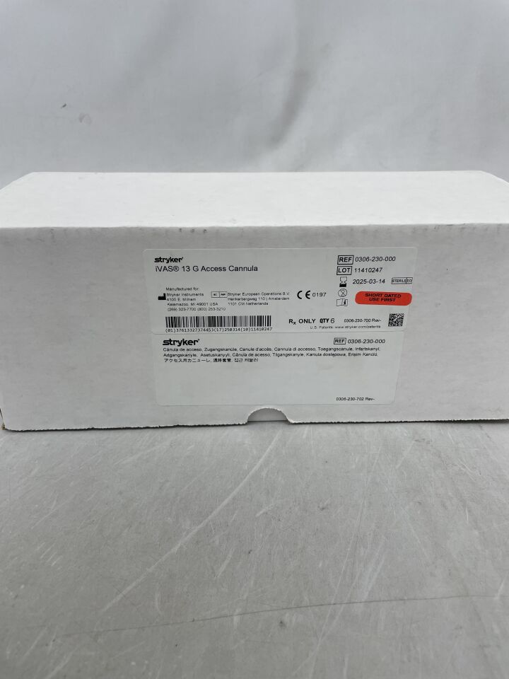 0306-230-000 - STRYKER - ivas 13g access cannula, () - ( Expiry Date:  )