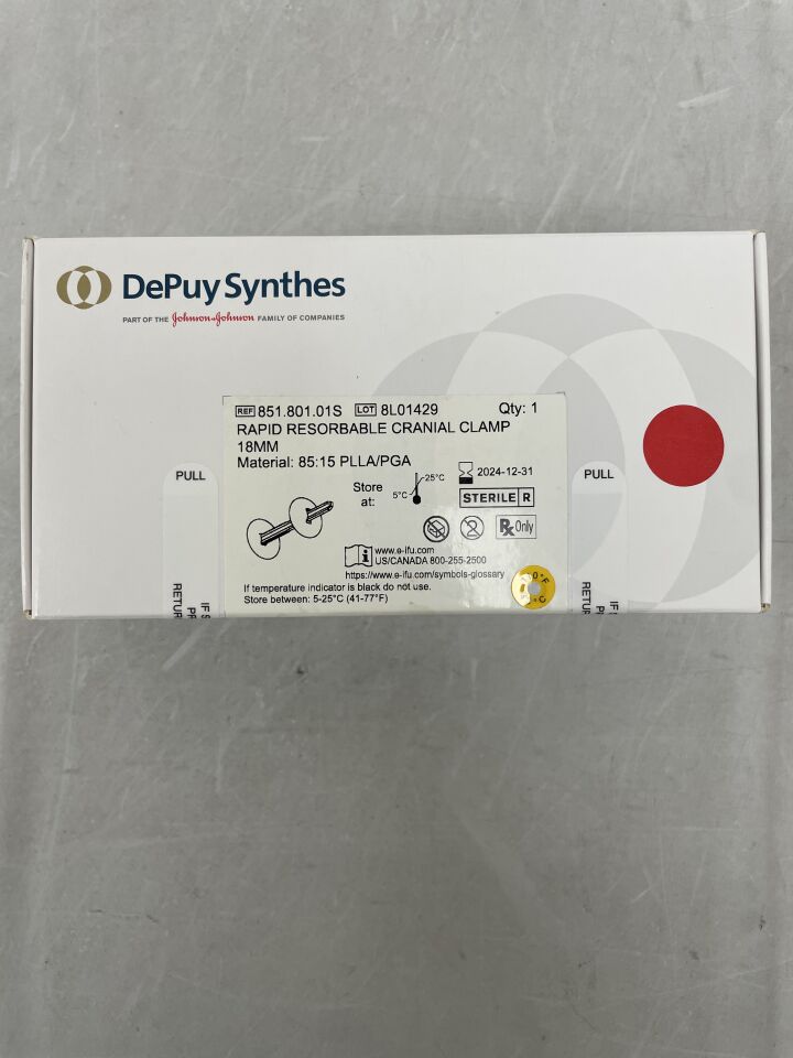 851.801.01S - SYNTHES - Rapid Resorbable Cranial Clamp, 18mm, () - ( Expiry Date:  )