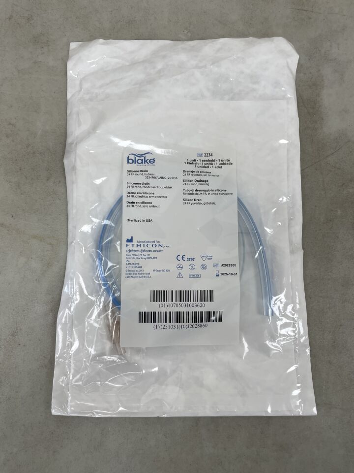 2234  -  ETHICON  -  Blake Round Hubless Silicone Drains, 24 Fr , (  )  -  ( Expiry Date :  )