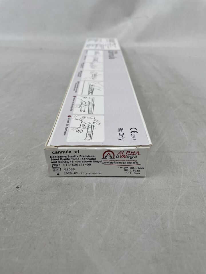 STR-S20121-00 - ALPHA OMEGA - Nexframe/Starfix Stainless Steel Guide Tube (Cannula) and Stylet, 15mm Above Target, ()