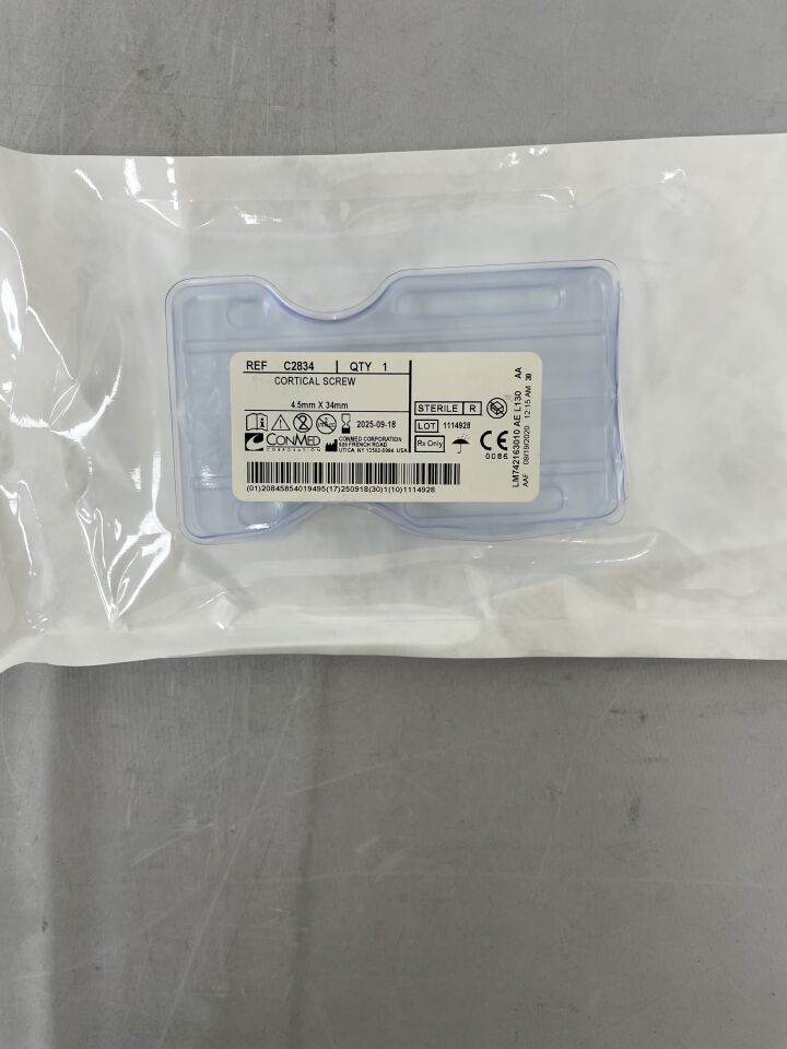 C2834 - CONMED - Cortical Screw 4.5mm x 34mm, () - ( Expiry Date:  )