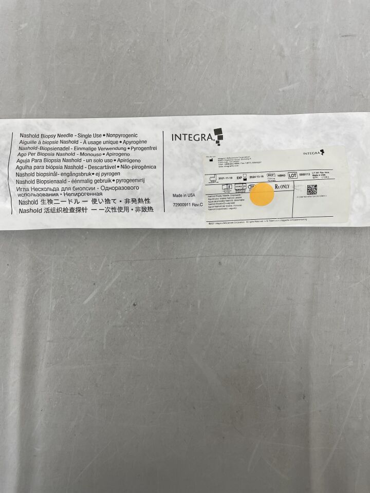 NBND - INTEGRA - CRW Nashhold Biopsy Needle, 249 mm, () - ( Expiry Date:  )