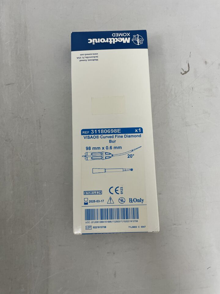 31180698E - MEDTRONIC - visao curved fine diamond bur 98mm x 0.6mm 20 degree, () - ( Expiry Date:  )