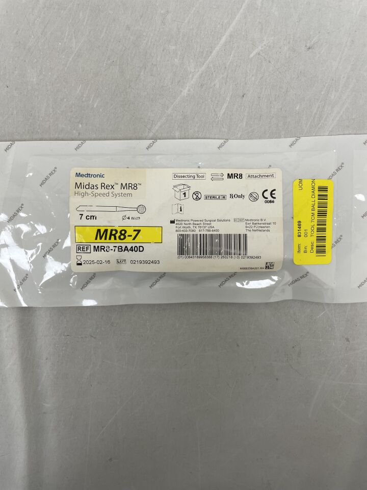 MR8-7BA40D - MEDTRONIC - Midas Rex MR8 Ball Diamond, 7cm, 4mm, () - ( Expiry Date:  )