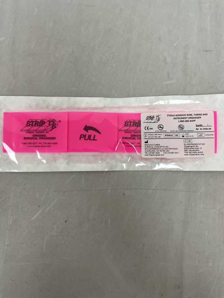 SC-5000-4R  -  SURGICAL CONCEPTS  -  Strip-T's Sterile Adhesive Strip Holder, 4 Self-Closing Hook and Loop Compartments, Red  , (  )  -  ( Expiry Date :  )