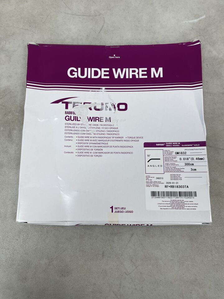 GM1832 - TERUMO - Glidewire Gold 0.018" x 300cm，70 度，（）-（效期：）