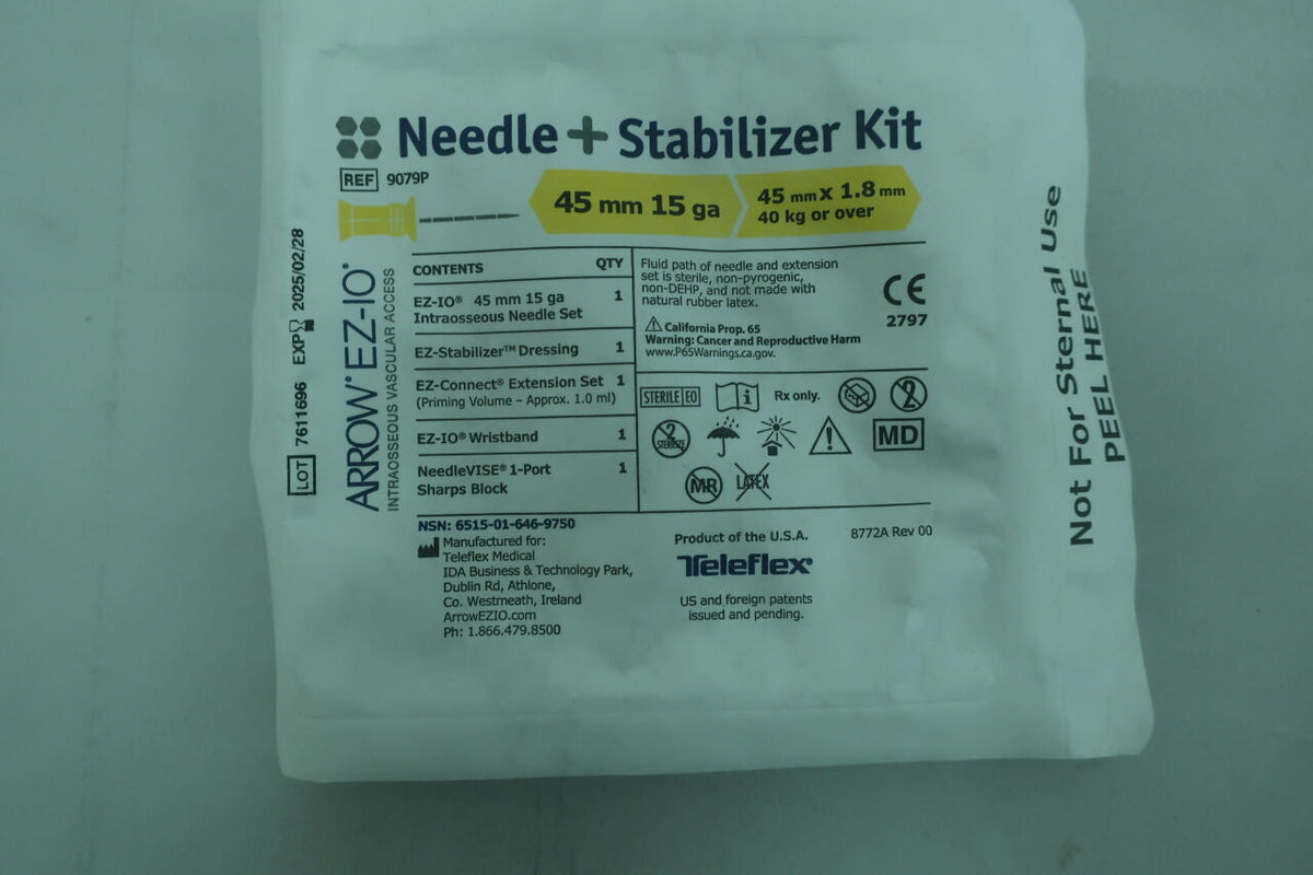 9079P - TELEFLEX - Arrow EZ-IO Needle + Stabilizer Kit 45mm x 15G, ()