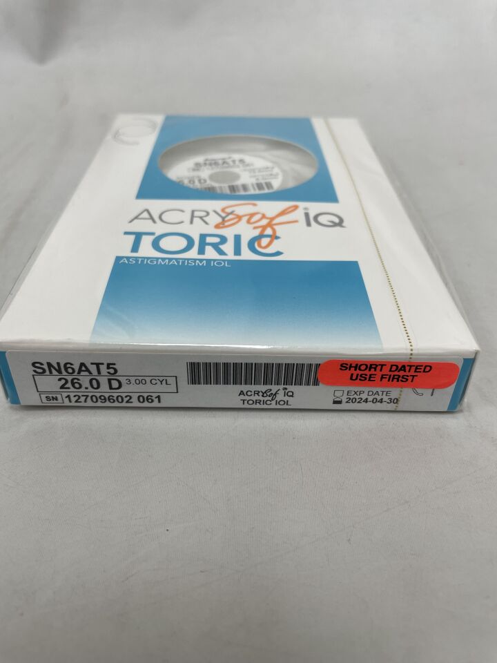 SN6AT5.260 - ALCON - ACRYSof IQ Toric Astigmatism IOL, 26.0D, () - ( Expiry Date:  )