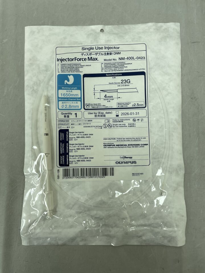 NM-400L-0423  -  OLYMPUS  -  InjectorForce Max Injection Needle, 4mm x 23G , (  )  -  ( Expiry Date :  )