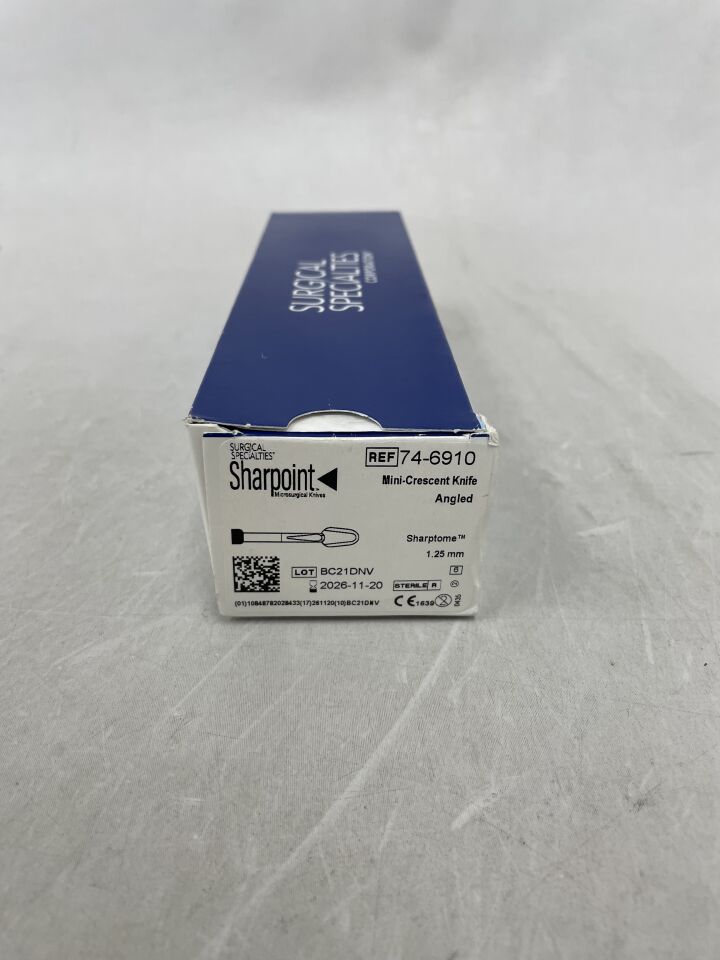 74-6910  -  SURGICAL SPECIALTIES  -  Sharpoint Mini-Crescent Knife, 1.25 mm Size , (  )  -  ( Expiry Date :  )