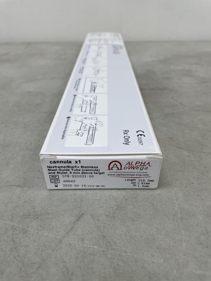 STR-S21621-00 - ALPHA OMEGA - Nexframe/Starfix Stainless Steel Guide Tube (Cannula) and Stylet, 0mm Above Target, (BX/1) - ( Expiry Date: 2025-04-16 )
