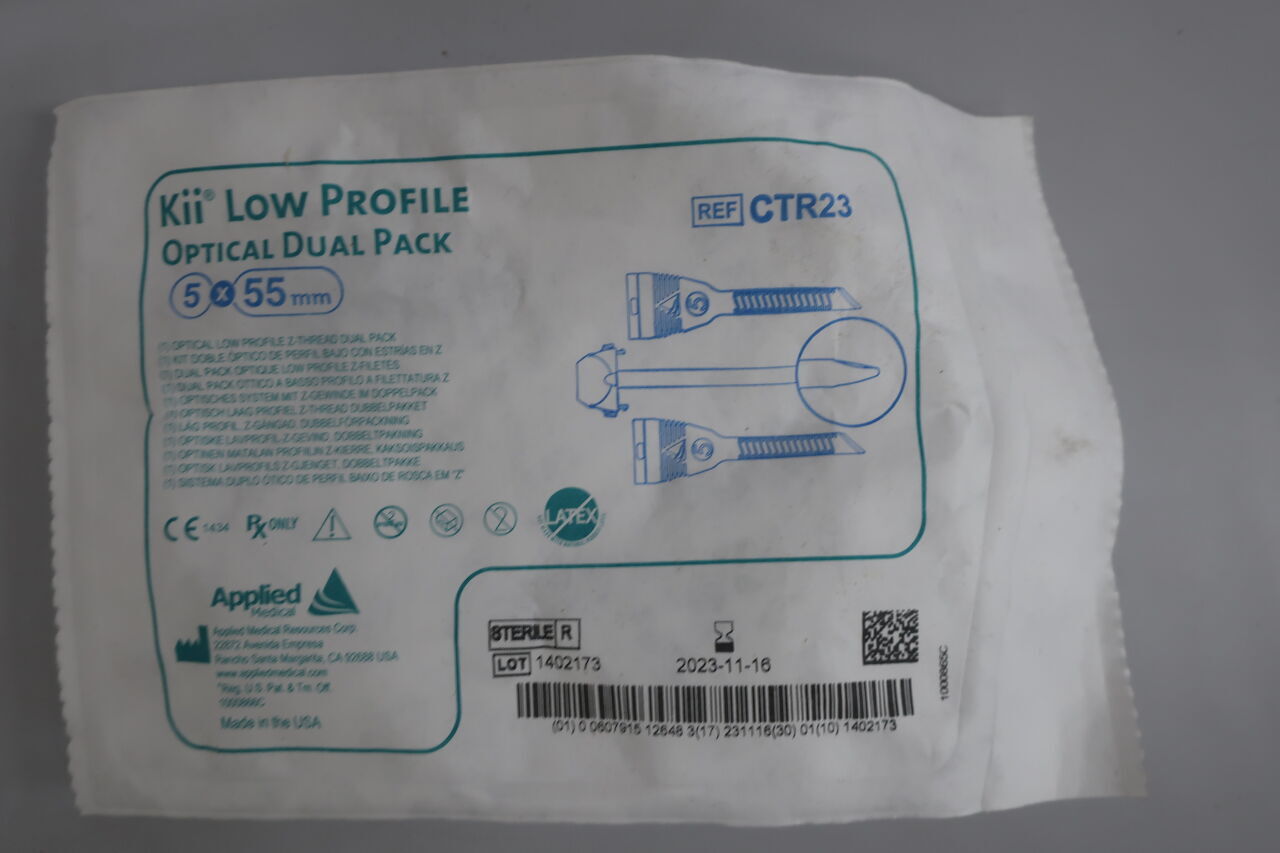 CTR23 - APPLIED MEDICAL RESOURCES - Kii Low-Profile Dual Pack Optical Access System, 5 x 55 mm, (EA) - ( Expiry Date: 2022-08-27 )