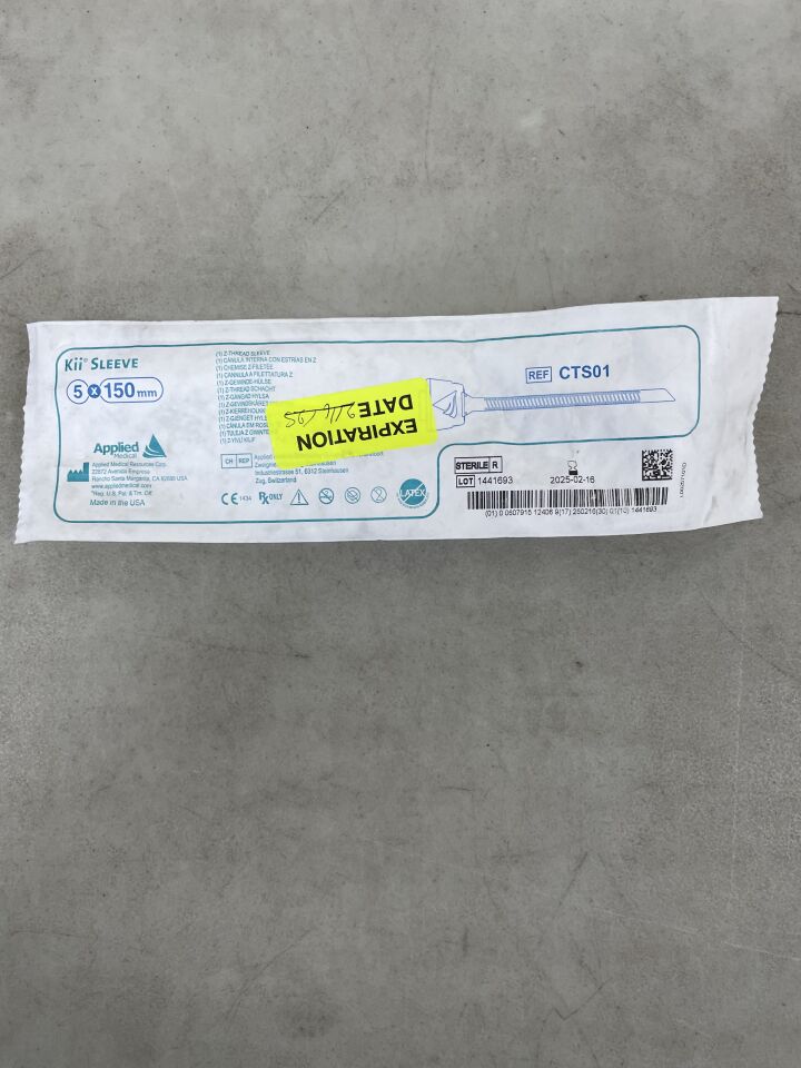 CTS01 - APPLIED MEDICAL RESOURCES - kii sleeve, z-thread 5mm x 150mm, (EA) - ( Expiry Date: 2025-02-16 )