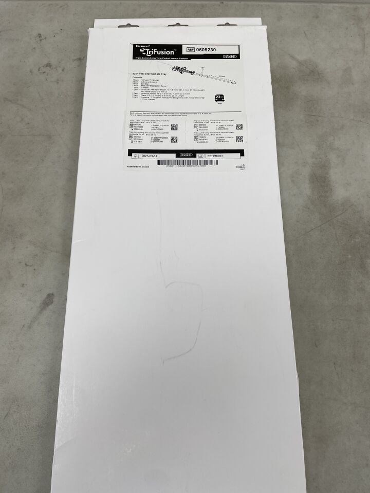 609230 - BARD - Hickman TriFusion Triple-Lumen Long-Term Central Venous Catheter w/Intermediate Tray 12F, (BX/1) - ( Expiry Date: 2025-03-31 )