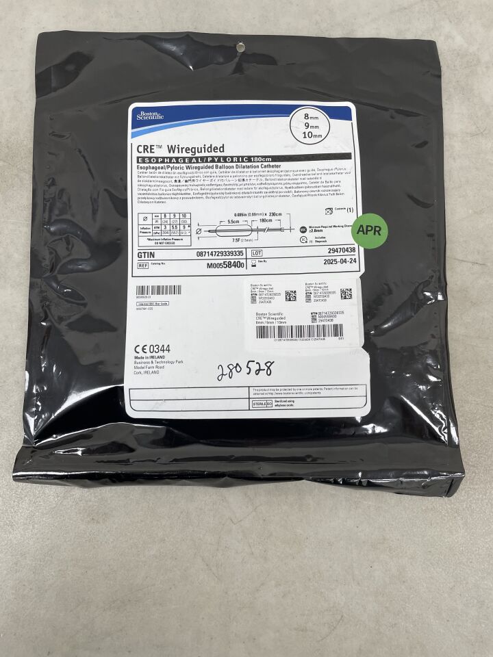 5840 - BOSTON SCIENTIFIC - CRE Wireguided Balloon Dilatation Catheter - Esophageal/Pyloric - 8mm x 9mm x 10mm, (EA) - ( Expiry Date: 2025-04-24 )