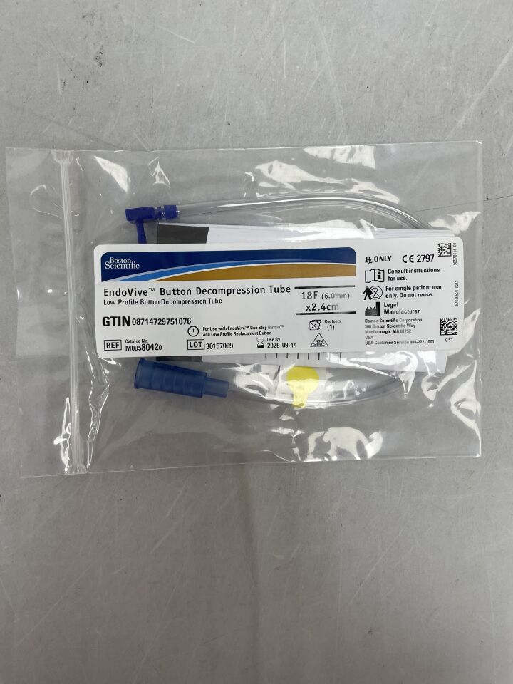 8042 - BOSTON SCIENTIFIC - EndoVive Low Profile Button Decompression Tube, 18F x 2.4cm, (EA) - ( Expiry Date: 2025-09-14 )