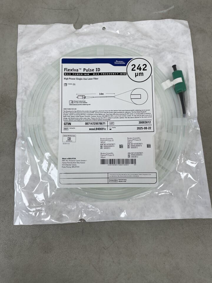 L840691 - BOSTON SCIENTIFIC - Flexiva Pulse ID High Power Laser Fiber, 50W, 80Hz max frequency, (EA) - ( Expiry Date: 2025-08-22 )