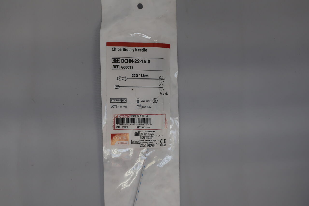 G00012 - COOK - Chiba Biopsy Needle - DCHN-22-15.0 - 22G x 15cm, (EA) - ( Expiry Date: 2025-04-13 )