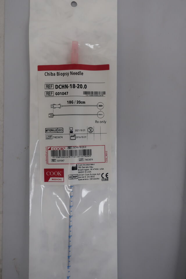 G01047 - COOK - Chiba Biopsy Needle - DCHN-18-20.0 - 18G x 20cm, (EA) - ( Expiry Date: 2024-05-23 )