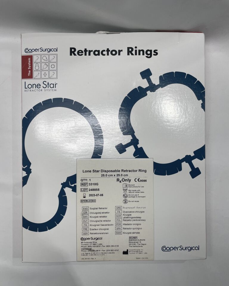 3310G - COOPER SURGICAL - Surgical Retractor Ring - 25 cm x 25 cm, (BX/1) - ( Expiry Date: 2025-04-02 )