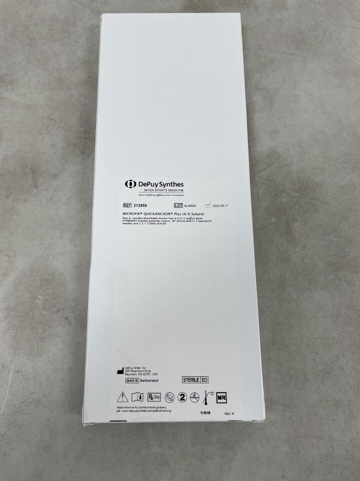 212856 - DEPUY - Micro Fix QuickAnchor Plus Suture with #4 Ethibond (C-1) and Drill Bit, (BX/1) - ( Expiry Date: 2025-05-31 )