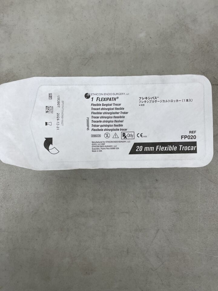 FP020 - ETHICON - Flexipath Flexible Thoracic Trocar, 20 dia. x 80 mm Length, (EA) - ( Expiry Date: 2024-12-31 )