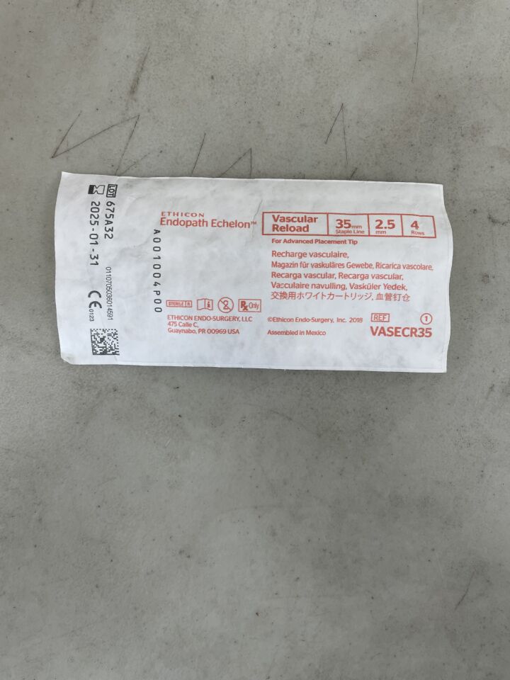 VASECR35 - ETHICON - Echelon Endopath Stapler Reload, For Advanced Placement Tip, (EA) - ( Expiry Date: 2025-01-31 )