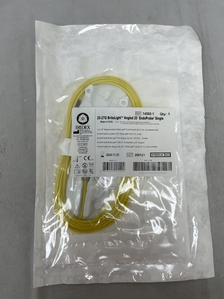 14560-1 - IRIDEX - 25-27G Britelight Angled 20 degree EndoProbe, (EA) - ( Expiry Date: 2024-11-23 )