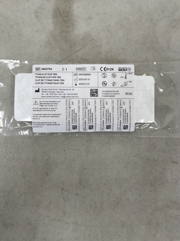 4840764 - RICHARD WOLF - titan clip for tem, (EA) - ( Expiry Date: 2025-01-31 )