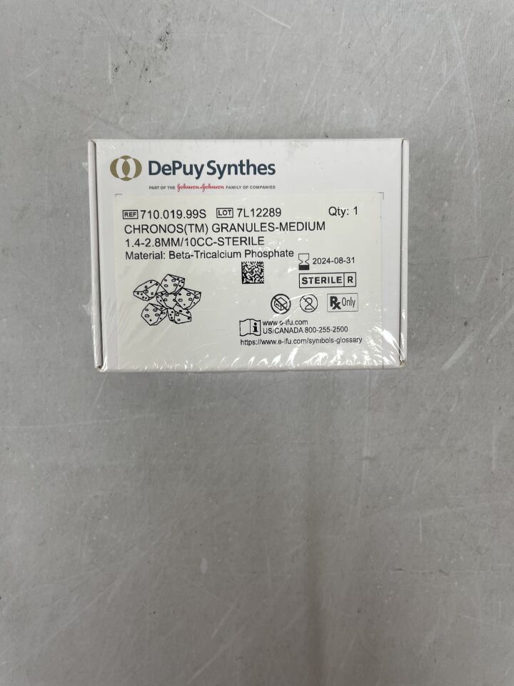 710.019.99S - SYNTHES - chronos granules-medium, 1.4-2.8mm/10cc, (BX/1) - ( Expiry Date: 2024-08-31 )