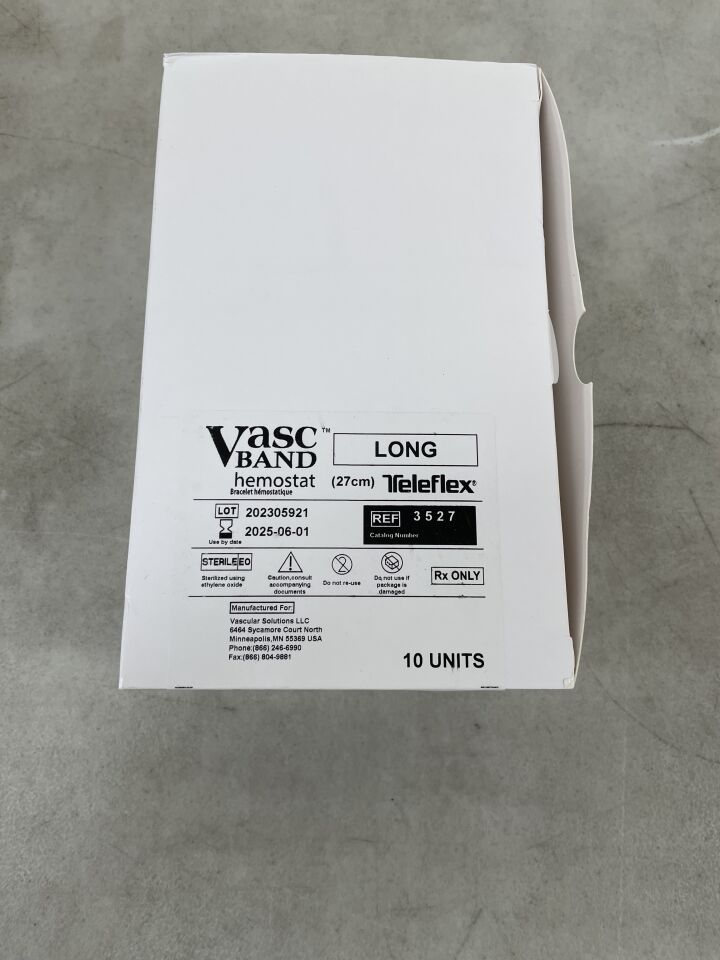 3527 - TELEFLEX - Vasc Band Hemostat, Long, 27cm, (BX/10) - ( Expiry Date: 2025-06-01 )
