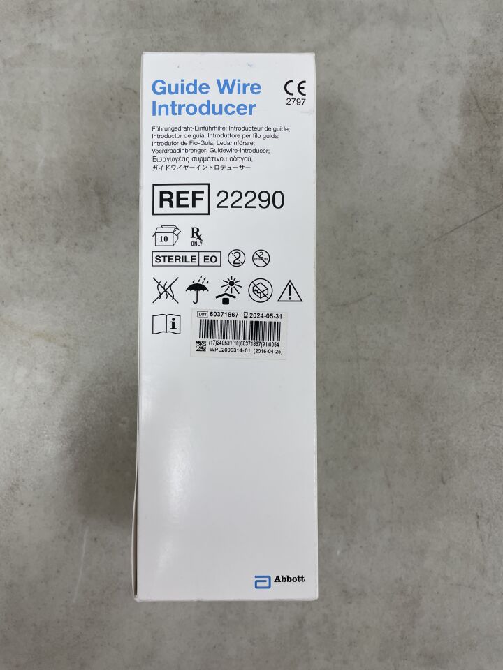 22290 - ABBOTT - Guide Wire Introducer, (BX/10) - ( Expiry Date: 2024-05-31 )