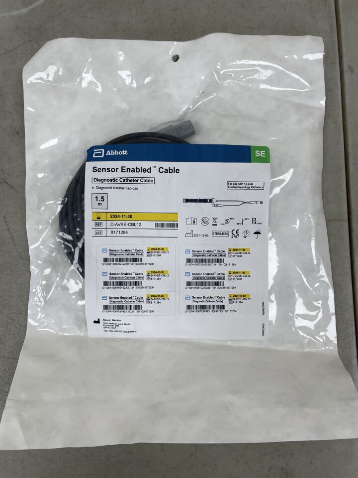 D-AVSE-CBL12 - ABBOTT - Sensor Enabled Diagnostic Catheter Cable, 1.5m length, (EA)