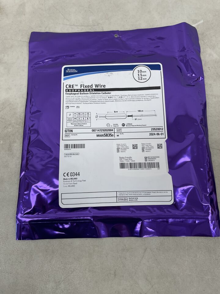 5835 - BOSTON SCIENTIFIC - CRE Fixed Wire Balloon Dilatation Catheter - Esophageal - 10mm x 11mm x 12mm, (EA) - ( Expiry Date: 2024-06-01 )