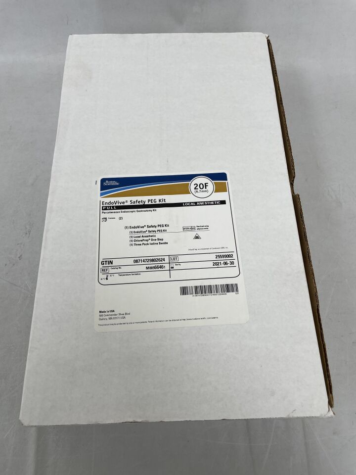 6646 - BOSTON SCIENTIFIC - EndoVive Safety PEG Kit (Percutaneous Endoscopic Gastrostomy) - 6646 - Pull - Local Anesthetic - 20Fr, (BX/1) - ( Expiry Date: 2024-08-31 )
